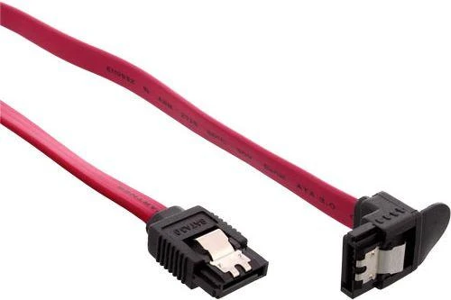 Intos InLine SATA III laidas, 90°, 75 cm, raudonas