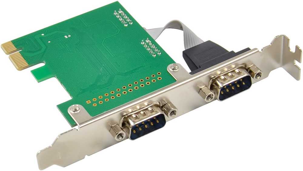 „InLine ®“ valdiklio plokštė, 2x serijinis RS-232, PCIe, AX99100, žemo profilio