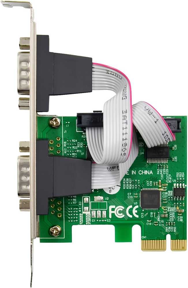 „InLine ®“ valdiklio plokštė, 2x serijinis RS-232, PCIe, AX99100, žemo profilio