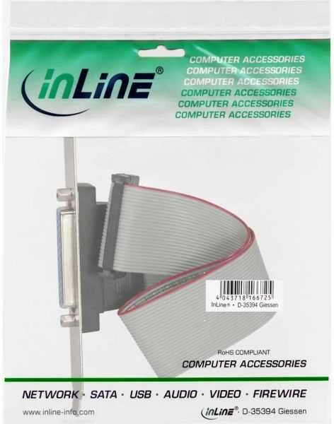 InLine silkė LPT1 DB25 patelė 50cm (33225A)
