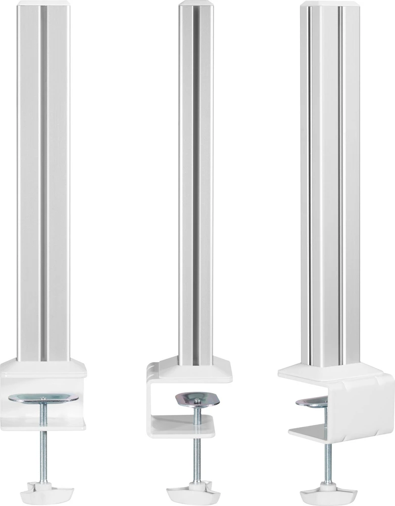InLine® Slatwall montavimo stulpeliai, aliuminio, montuojami ant stalo Skydas, 2 komplektas