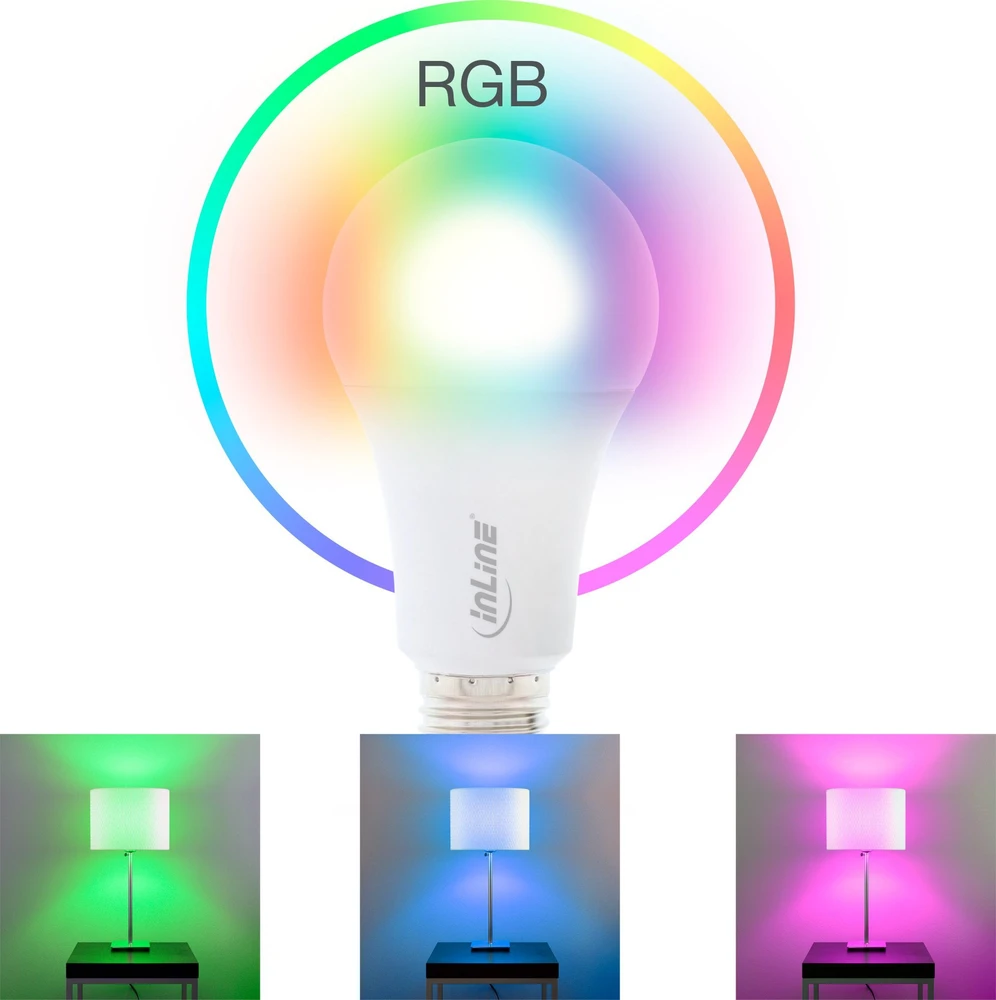 InLine® SmartHome LED lemputė RGB E27