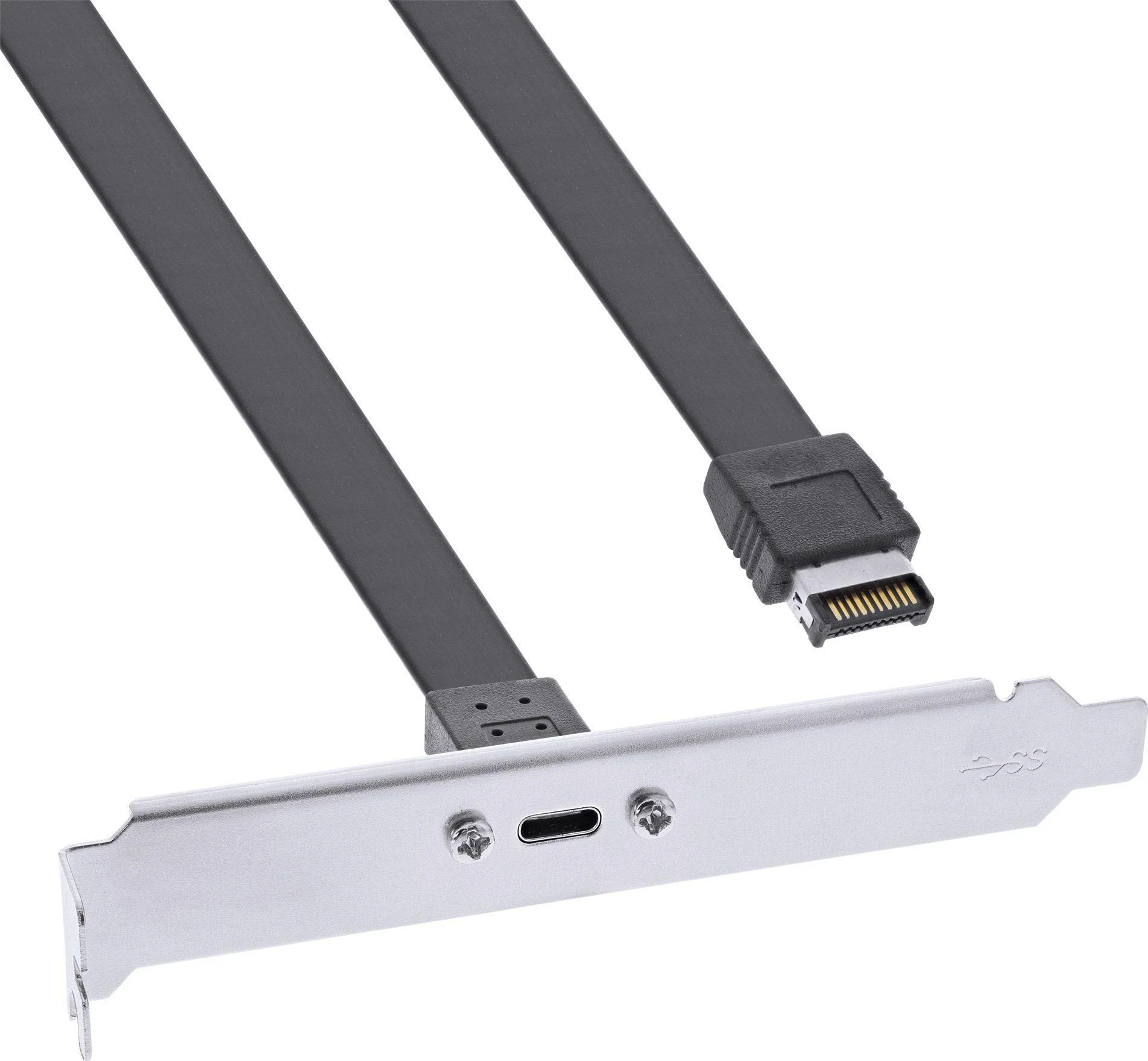 InLine lizdo laikiklis USB Type-C į USB 3.1 priekinį skydelį Key-A vidinis, 0,5 m