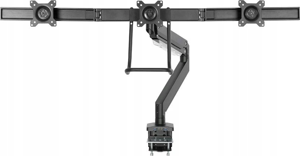 InLine Stalinių laikiklis su pakėlėju ir USB 3.0, judantis 3 monitoriams 27'' (23172A)