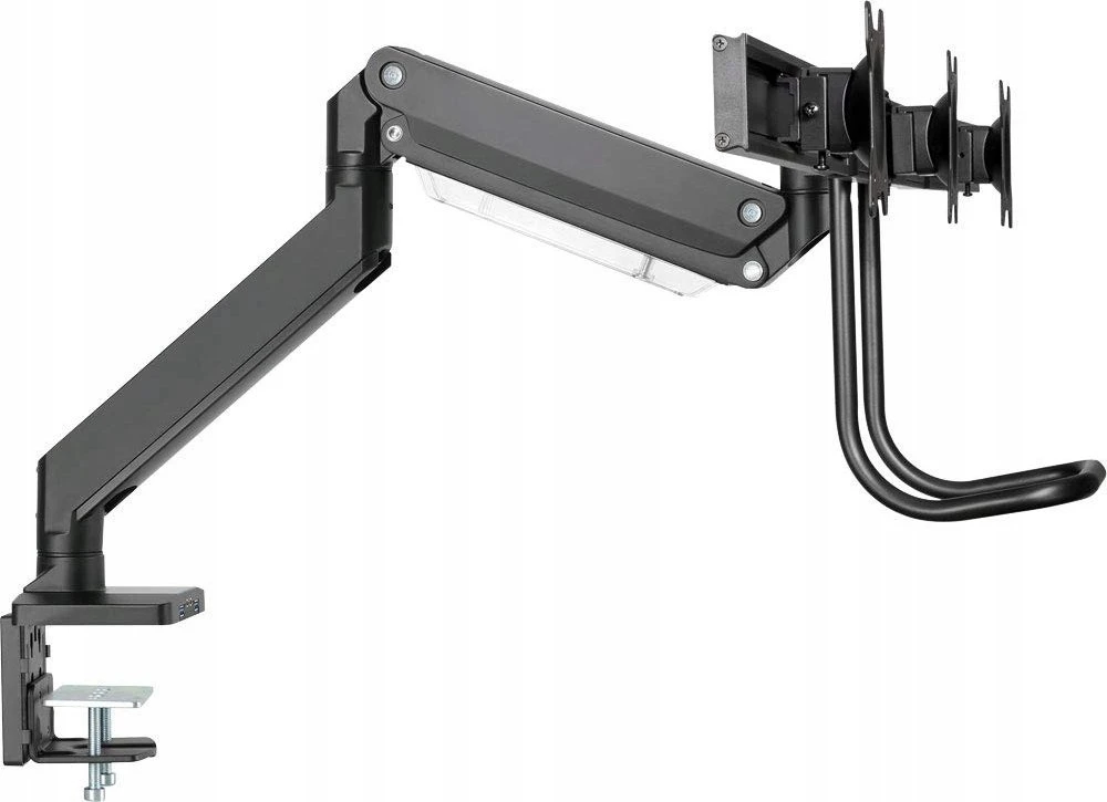 InLine Stalinių laikiklis su pakėlėju ir USB 3.0, judantis 3 monitoriams 27'' (23172A)
