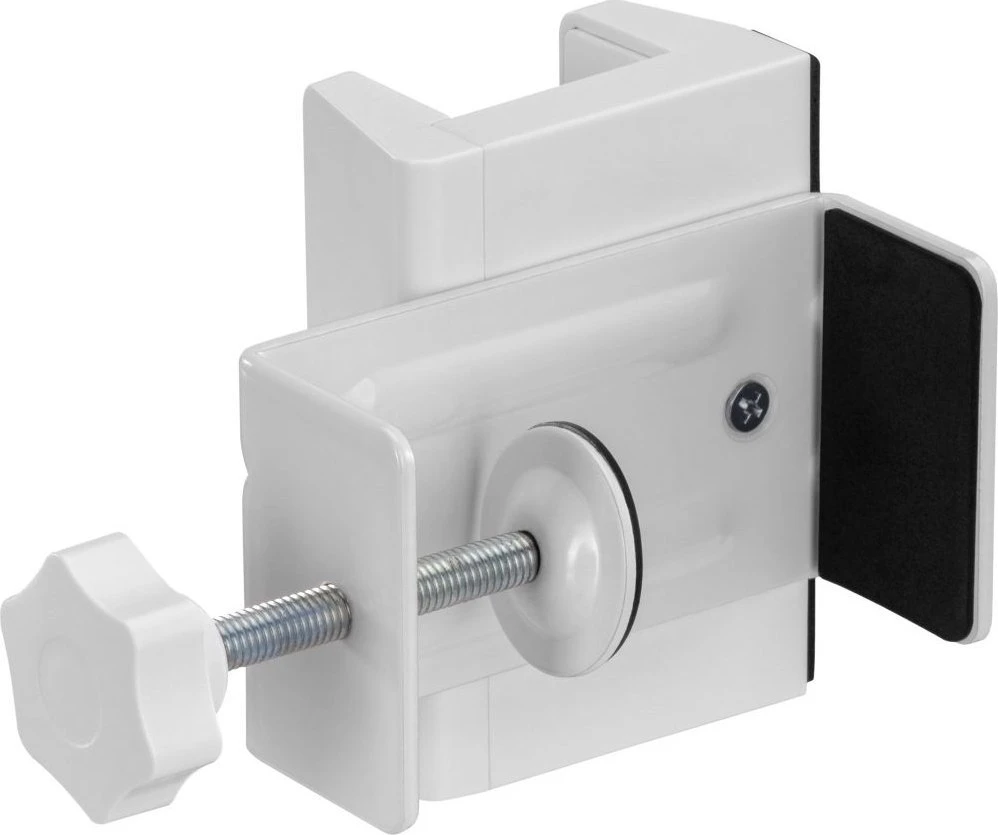 InLine® Stalo kojelės spaustukas lizdo juostelei, varžtinis spaustukas, baltas