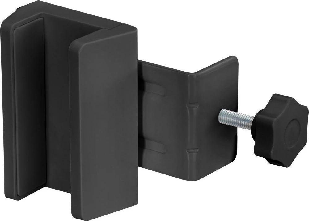 InLine® Stalo kojelės spaustukas lizdo juostelei, varžtinis spaustukas, juodas