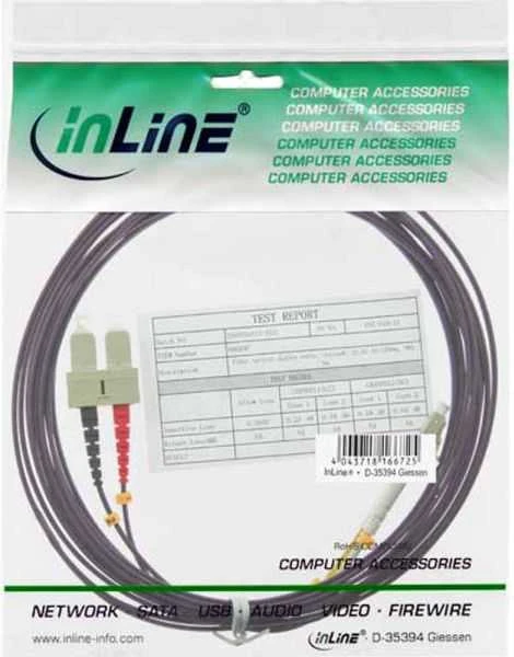 „InLine“ šviesolaidinis laidas LC/SC, 50/125 µm, OM4 10 m (88640P)