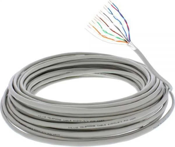 InLine telefono kabeliai 12 gyslų, 6x2x06mm, ekranuoti, 25m (69977C)