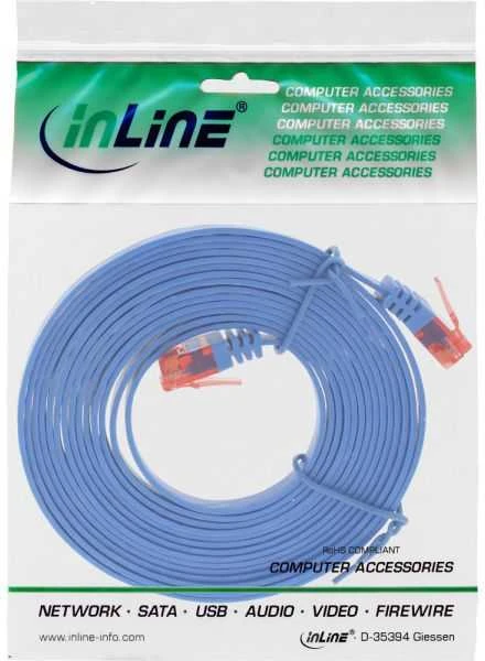 InLine Ultraslim Patchcable U/UTP, Cat.6, mėlyna, 7m (71607B)