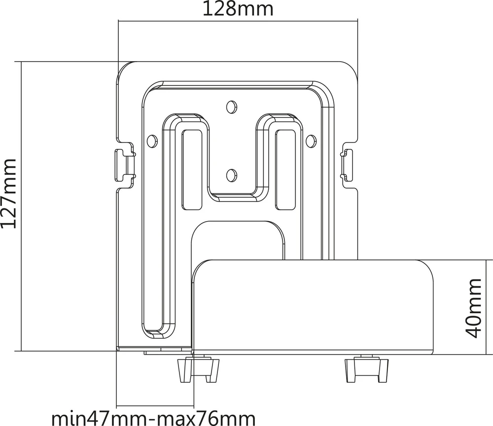 InLine universalus laikiklis medijos transliavimo įrenginiui, 41-69mm