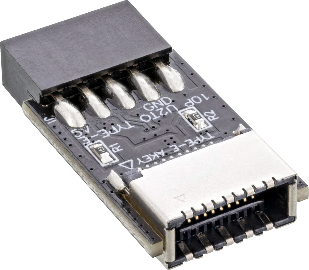 InLine® USB 2.0 į USB 3.2 Type-E Key-A vidinis adapteris