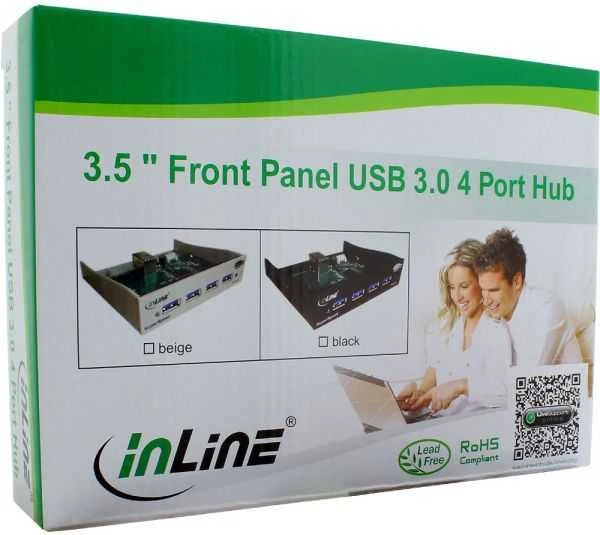 InLine Panel przedni USB 3.0 do zatoki 3.5'' juoda (33395B)
