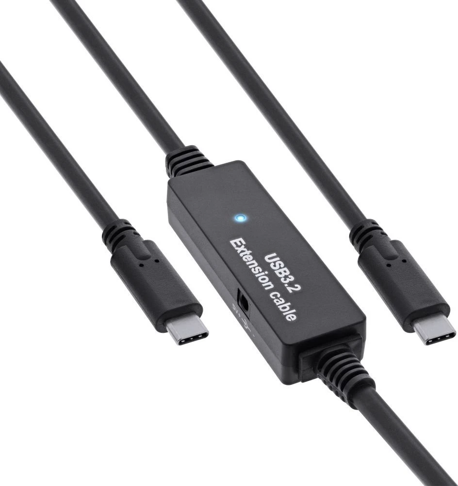 InLine® USB 3.2 Gen.1 aktyvus kabelis, USB-C kištukinis lizdas su USB-C kištuku, 10 m