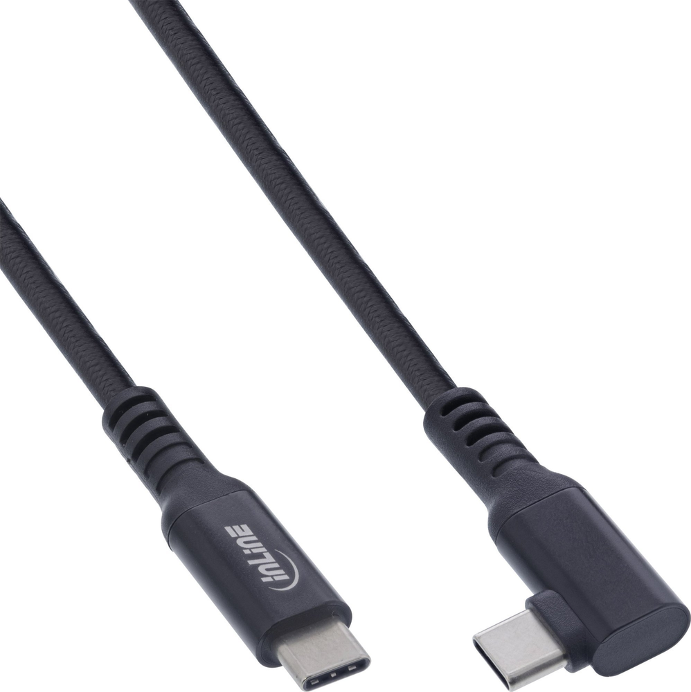 InLine® USB 3.2 Gen.1 kabelis, USB Type-C male/male kampinis, skirtas VR, juodas, 5 m
