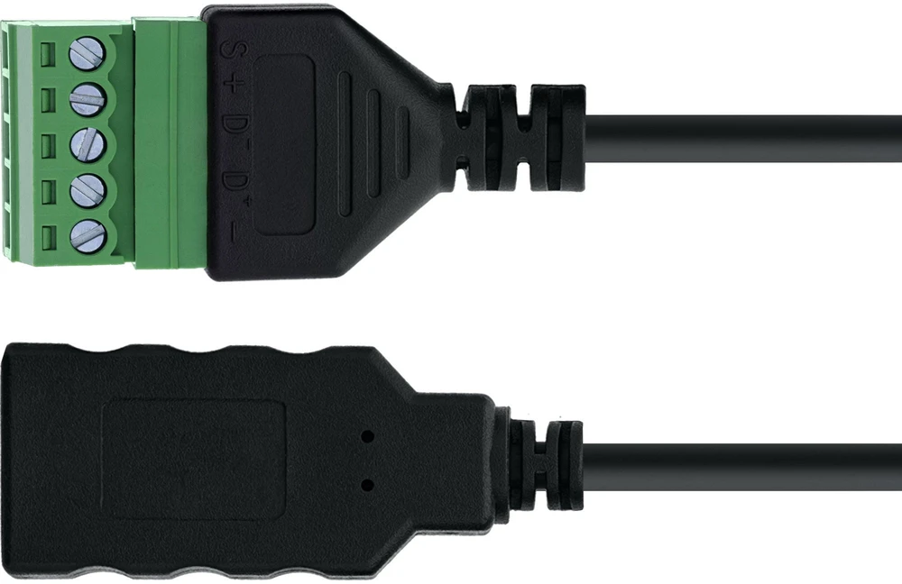InLine USB-A lizdas į 5 kontaktų terminalo jungtį su kabeliu