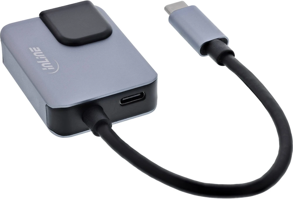 InLine® USB-C 3-in-1 adapteris, Gigabit, garso, PD 3.0