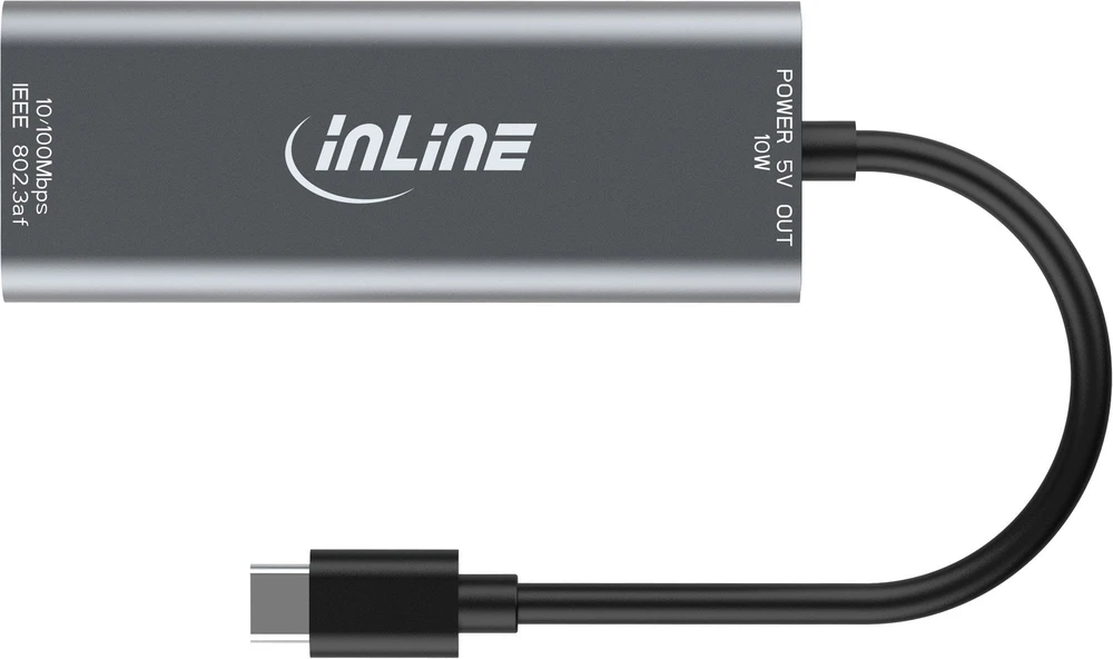 InLine USB-C į RJ45 PoE adapteris su apsauga nuo viršįtampių