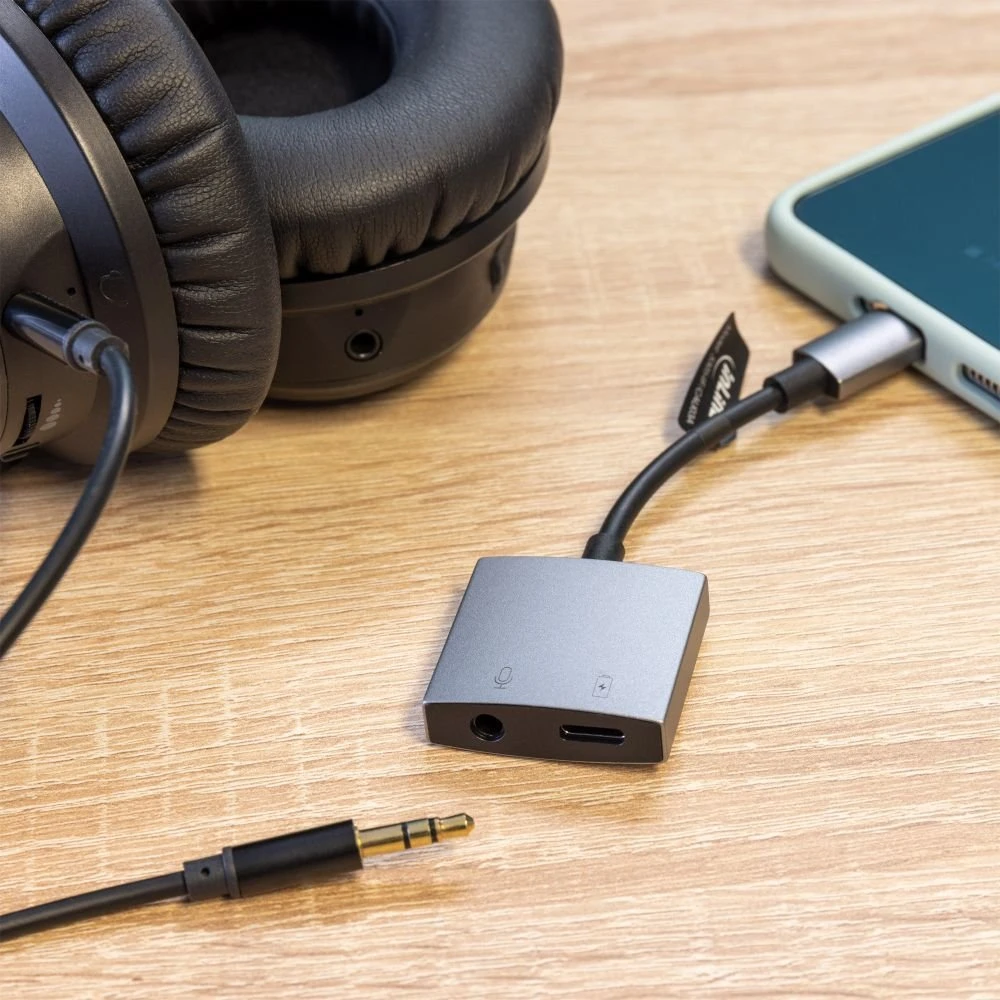 „InLine ®“ USB-C garso adapterio laidas, USB-C–3,5 mm lizdas + PD 30 W