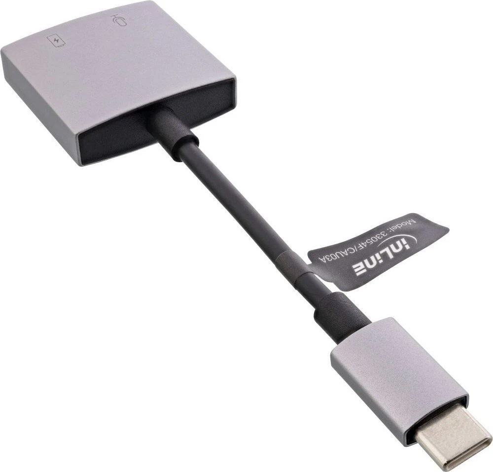 „InLine ®“ USB-C garso adapterio laidas, USB-C–3,5 mm lizdas + PD 30 W