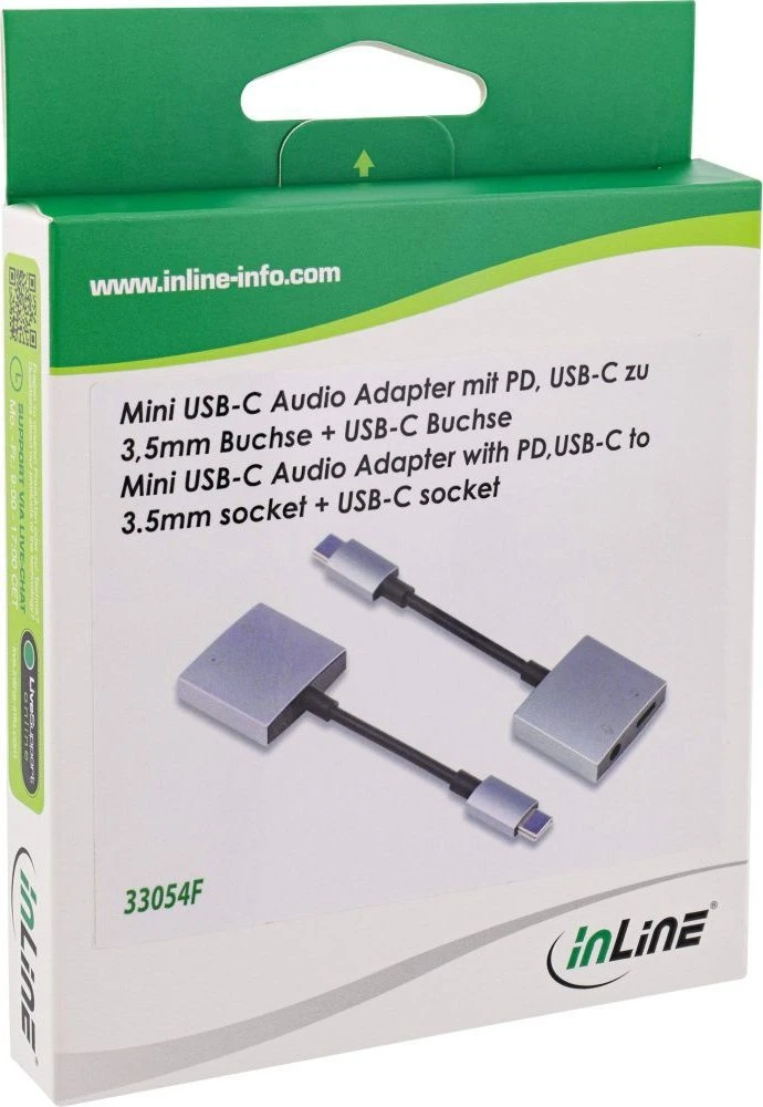 InLine USB-C adapteris su PD pakuotė