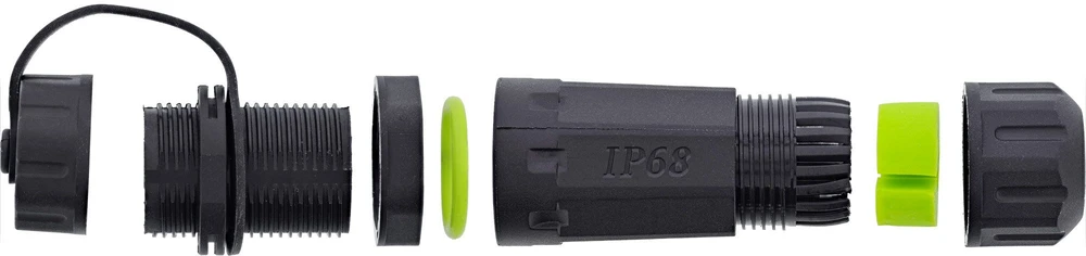 InLine USB-C kabelio mova trumpa IP68 2x USB-C lizdas ekranuotas