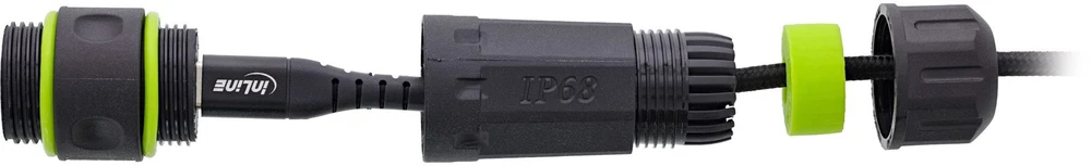 InLine USB-C kabelio jungtis IP68 2x USB-C lizdas ekranuotas M20
