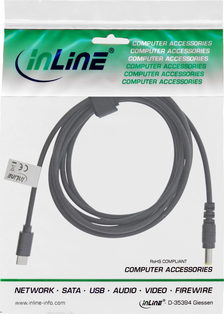 InLine® USB Type-C su ASUS/Lenovo Notebook (apvalus) įkrovimo laidas, 2m