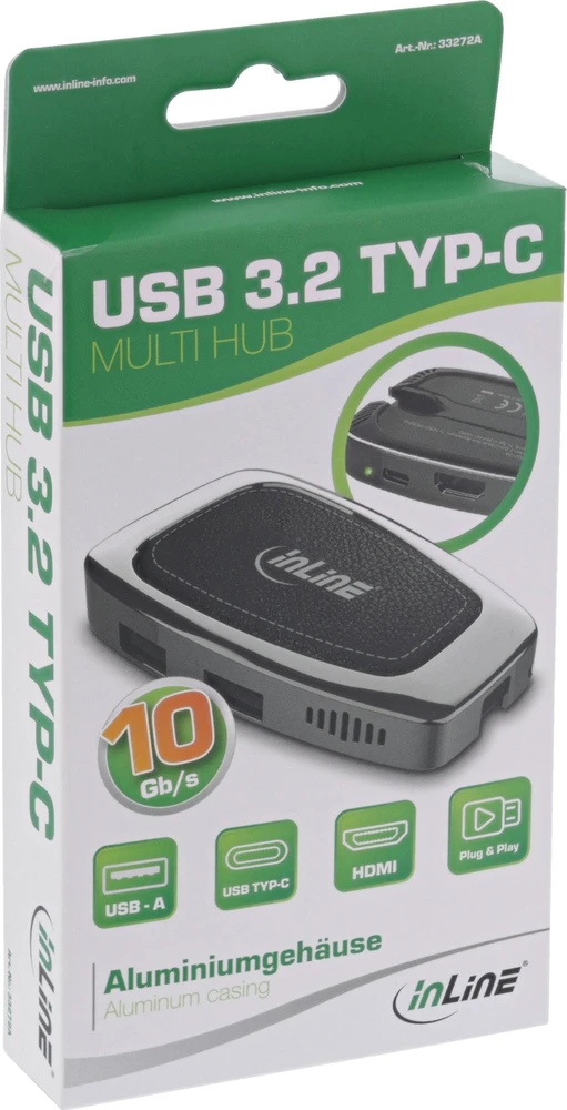 InLine USB-C daugiafunkcis šakotuvas, pakuotė