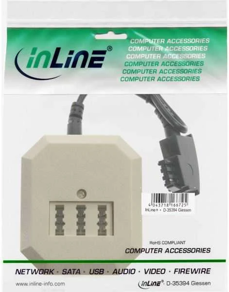InLine adapteris vokiškas TAE-F do TAE NFN + RJ11 (69905)