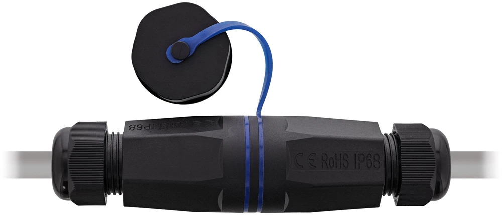 InLine RJ45 Keystone korpuso jungtis IP68 su dangteliu