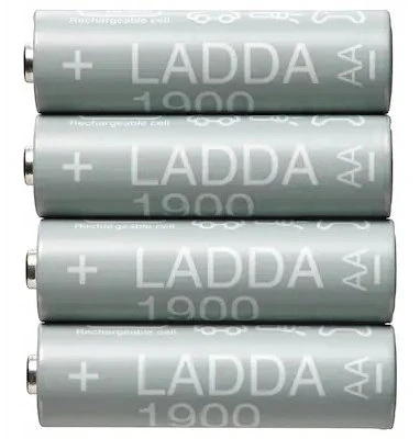 Inne Kitos baterijos IKEA LADDA AA 2450mAh R6 1.2V NiMH 4 vnt. Įkraunamosios baterijos įkrovikliui