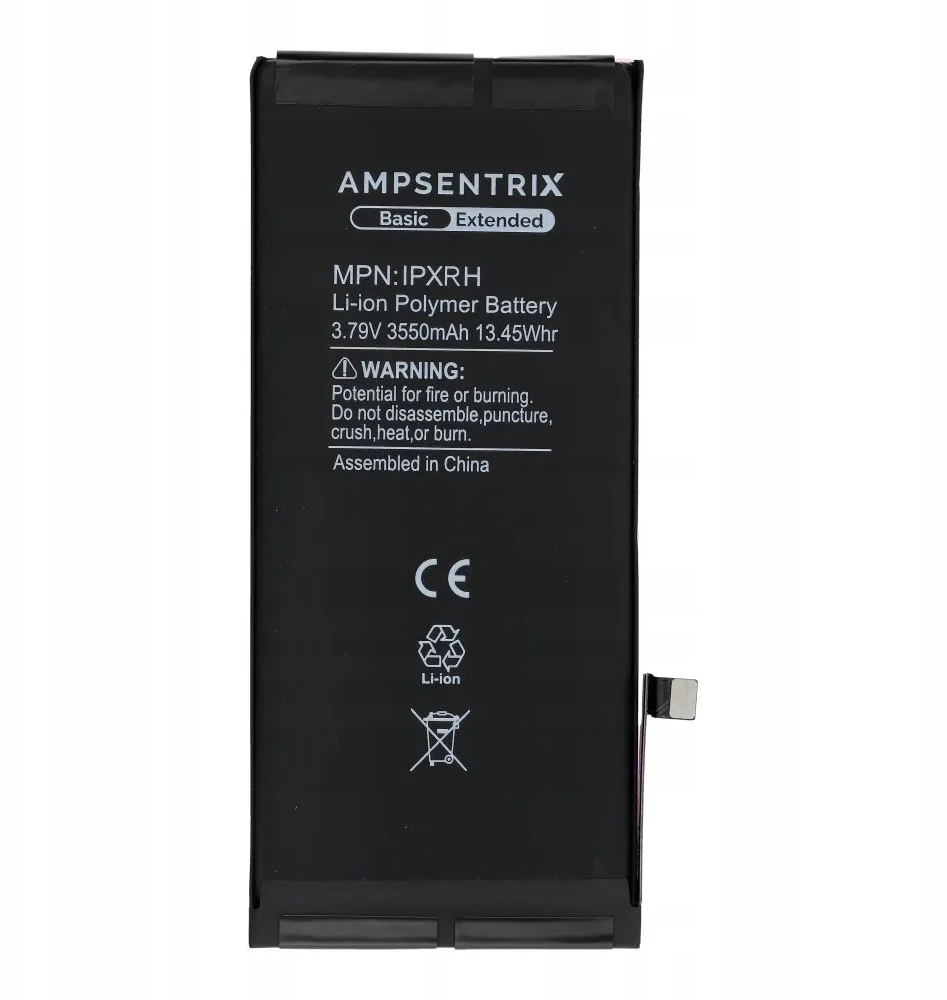 Inne „Oem AmpSentrix Basic“ baterija, skirta „iPhone XR“ (didelės talpos 3550 mAh)