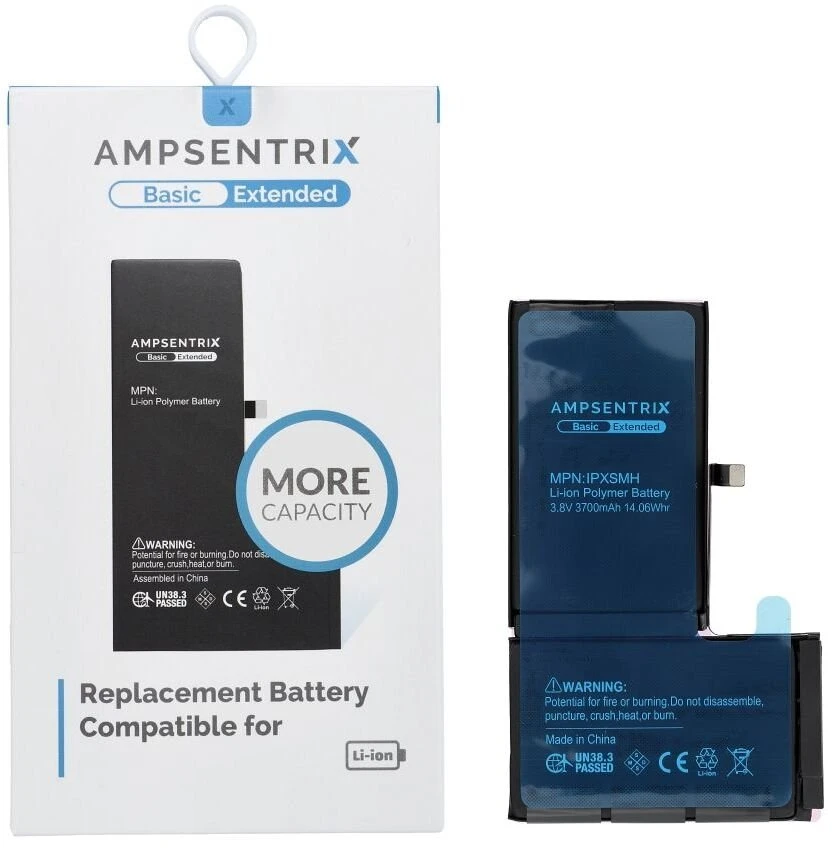 Inne „Oem AmpSentrix Basic“ baterija, skirta „iPhone XS Max“ (didelės talpos 3700 mAh)