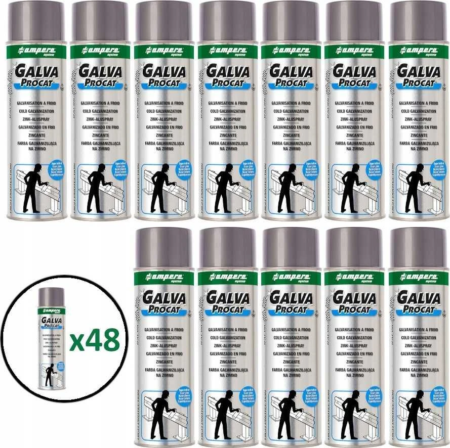 Inne FARBA GALWANIZUJĄCA GALVA-PROCAT SPRAY 500 ml SUPER POŁYSK AMPERE