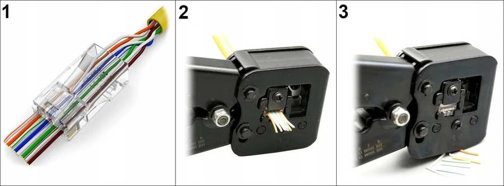 Wtyk Telefono kištukas. RJ45 8P 8C (laidas) per CAT.6E