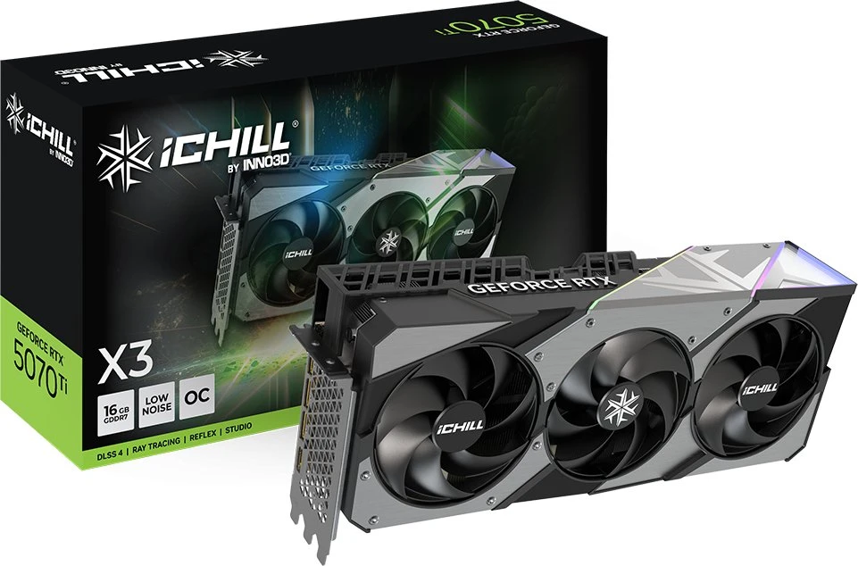 Vaizdo plokštė „Inno3D iChill GeForce RTX 5070 Ti X3“ NVIDIA 16 GB GDDR7