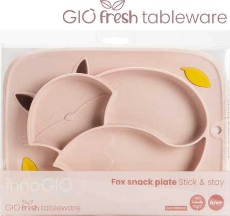 InnoGiO lėkštutė silikoninė neslystanti rožinė GIOfresh GIO-900PINK
