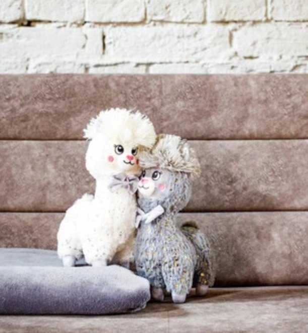 InnoGiO pliušinis žaislas Alpaka pilkas 30cm GIO-828GRAY