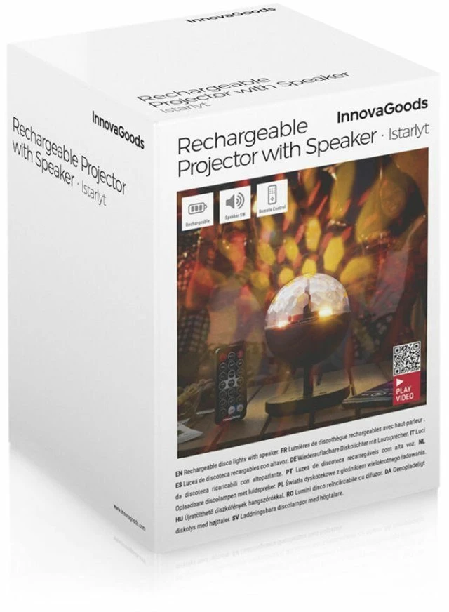 „InnovaGoods“ belaidis LED projektorius su „Istarlyt“ garsiakalbiu