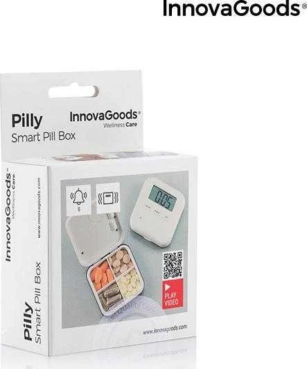 InnovaGoods Inteligentne elektroniczne pudełko na tabletki Alarm Laikrodis InnovaGoods