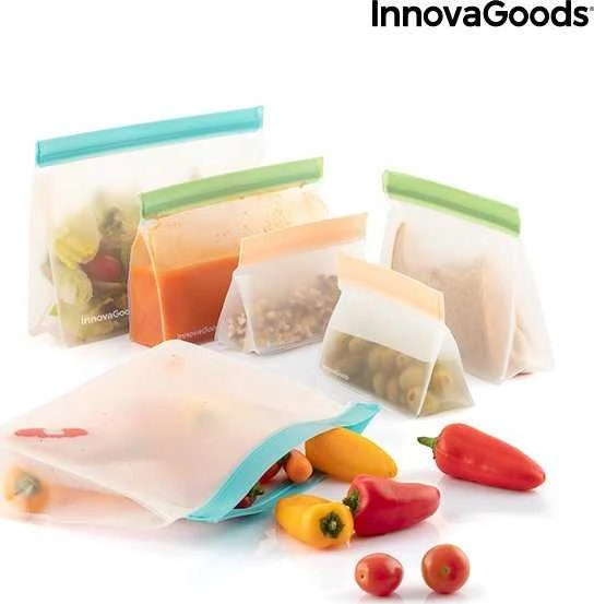 InnovaGoods Rinkinys hermetycznych torebek daugkartinio naudojimo Zags 6 vnt