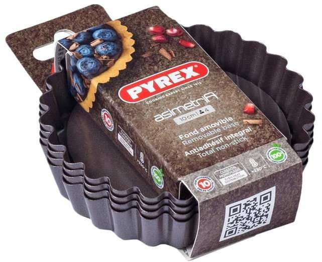 Tartaletų skarda Pyrex Asimetria (4 uds) 10 cm