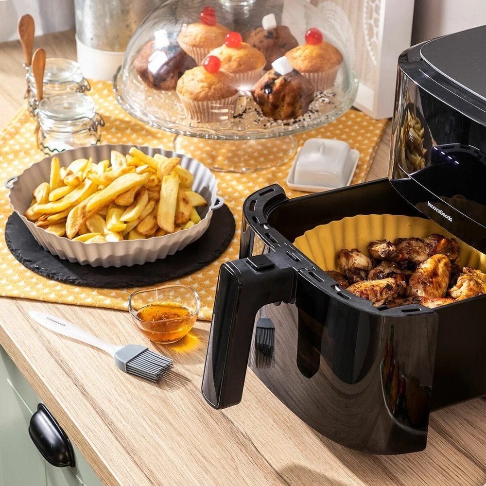 „InnovaGoods“ silikoninės formelės su šepetėliu, skirtos „Mollicon 2 vnt“ oro gruzdintuvei.