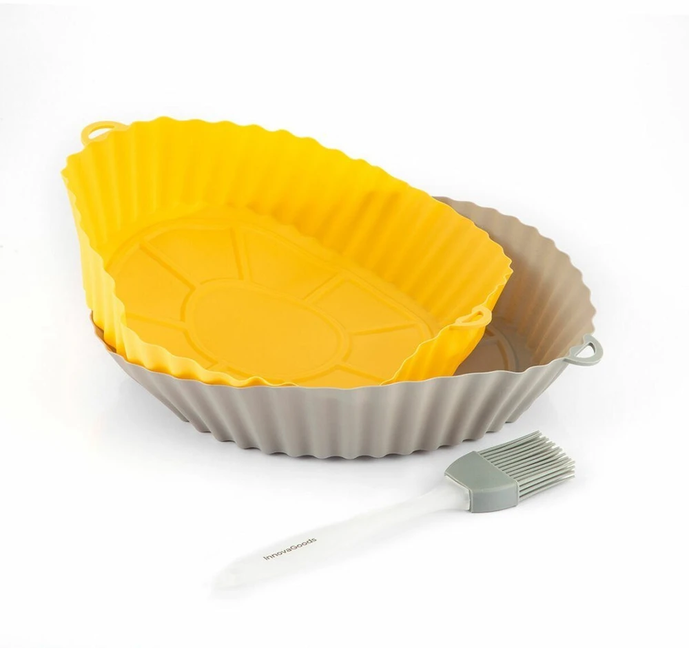 „InnovaGoods“ silikoninės formelės su šepetėliu, skirtos „Mollicon 2 vnt“ oro gruzdintuvei.