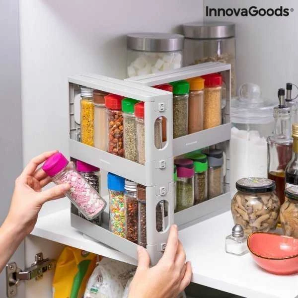 InnovaGoods ištraukiamas ir pasukamas Lentyna InnovaGoods Rispick prieskonių organizatorius