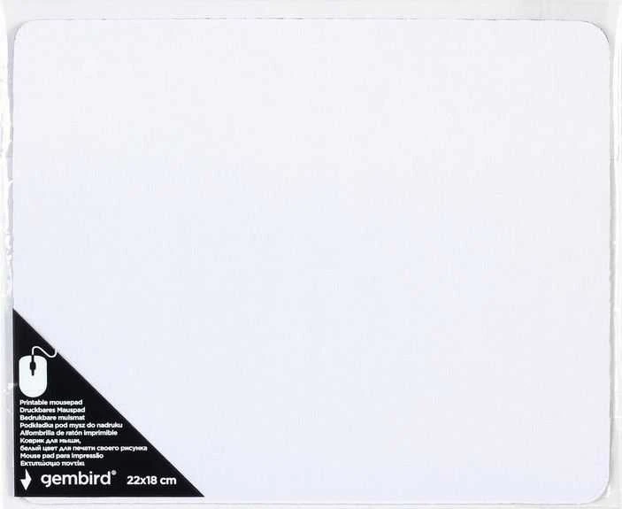 GEMBIRD Printable Pelės kilimėlis small 220x180mm baltas