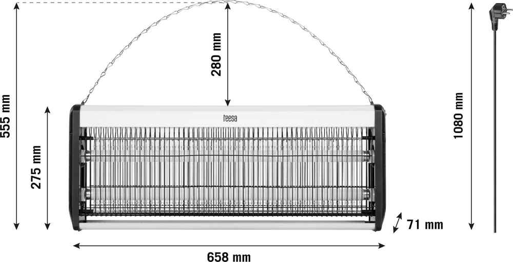 TEESA insekticidinė lempa 36W - 2x18W