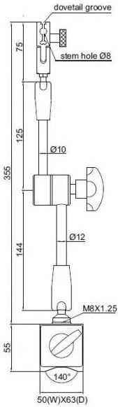 Insize Dydis Magnetinis pagrindas L = 340 (6210-80)