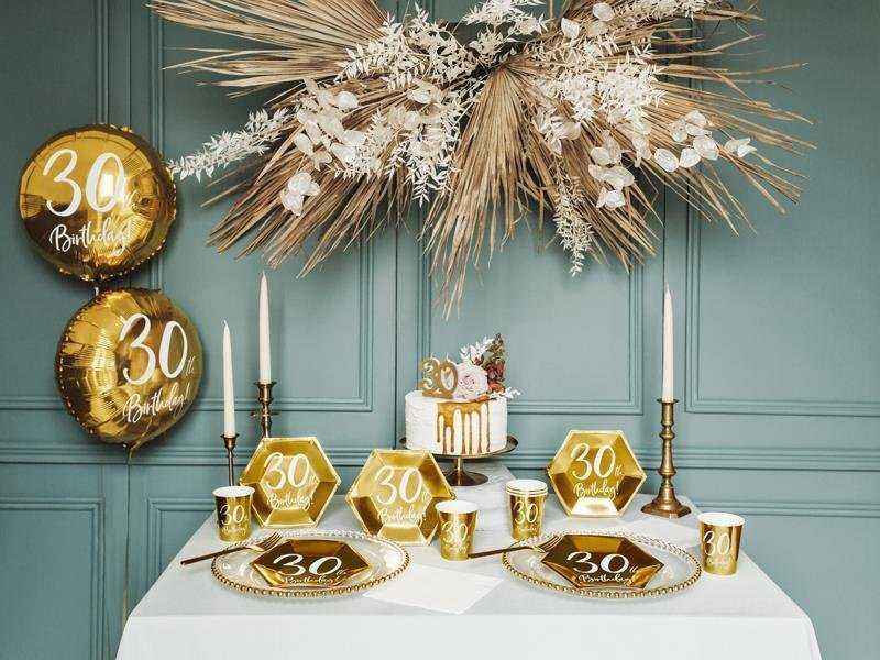 PartyDeco Gimtadienio žvakutė su smeigtuku nr 1 auksinė 4,5cm